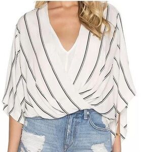Free People Striped Kimono Blouse size  xs